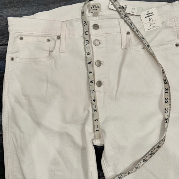 J. Crew 10" vintage slim-straight jean in white size 33 - Picture 5 of 7